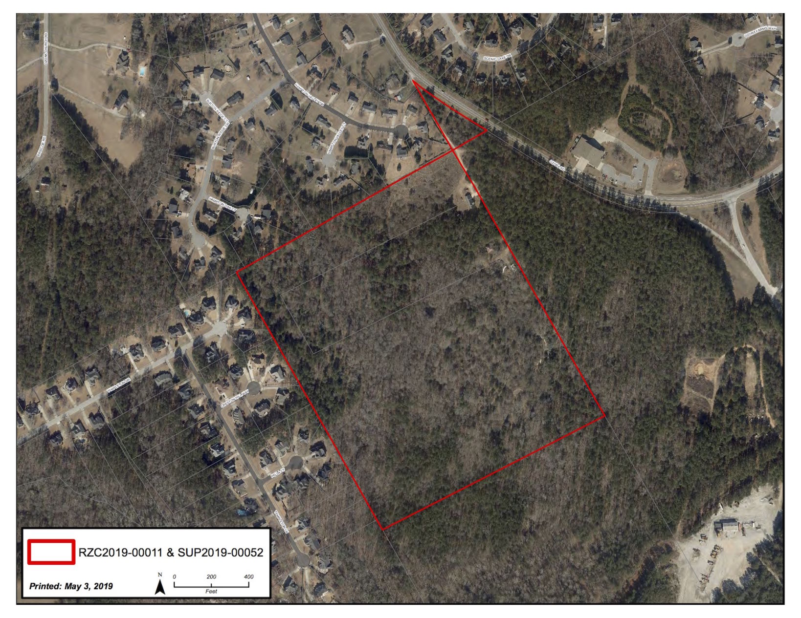 Ozora Road solid waste transfer station aerial map